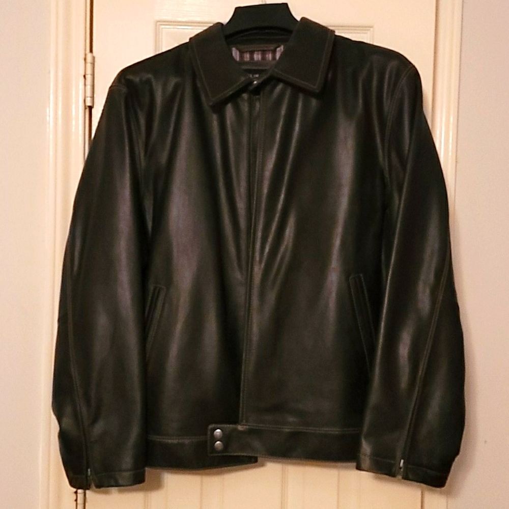 MURANO Men's Vintage Leather Jacket - Brown